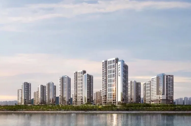 영종국제도시 신일 비아프 크레스트 2단지 수변 단지 전경 조감도
